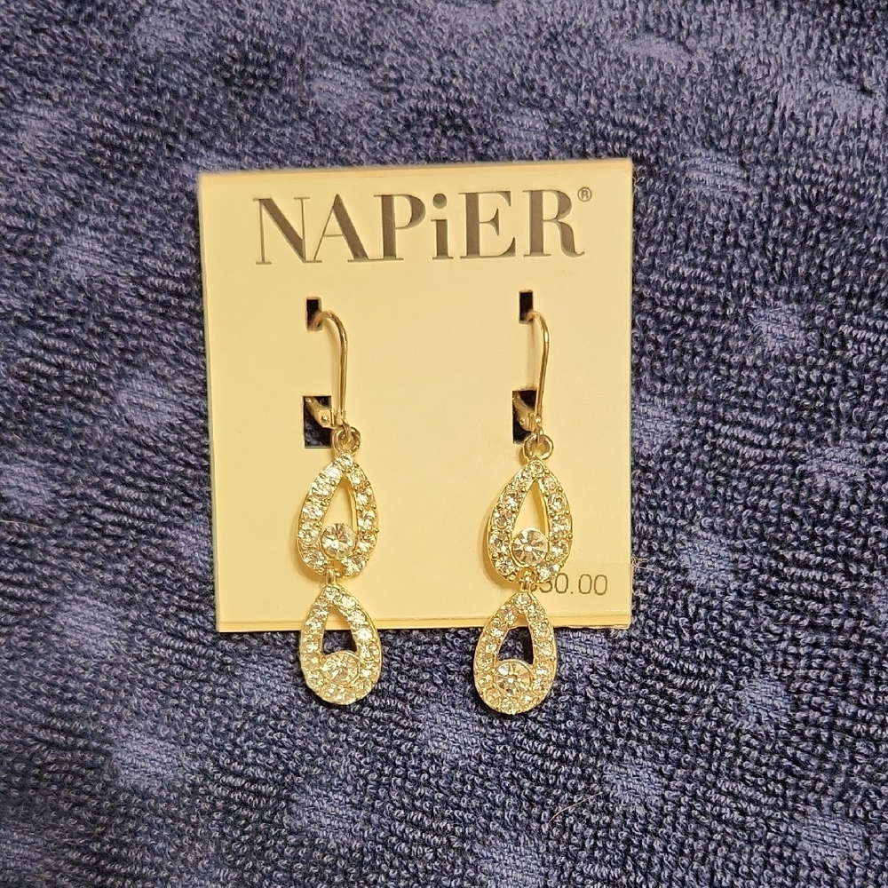 Napier Silver Teardrop Earrings